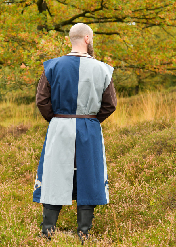 Tabardi liljakuvioilla, sininen/sinertävänharmaa